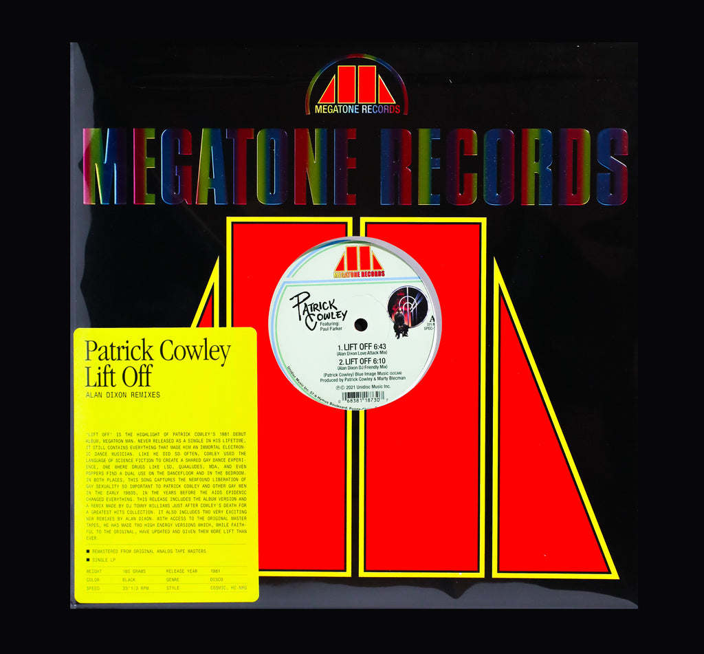 Patrick Cowley - Lift Off (Alan Dixon Remix) - Opaque Orange Vinyl with Swirl